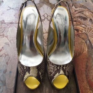 Jessica Simpson Size 9 Chasie Snakeskin Sandals